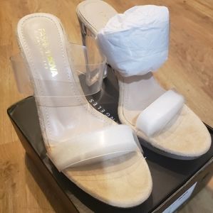 Nude & Lucite heels